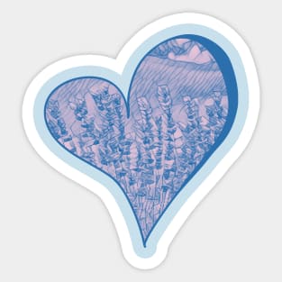 Lavender Heart Image Sticker